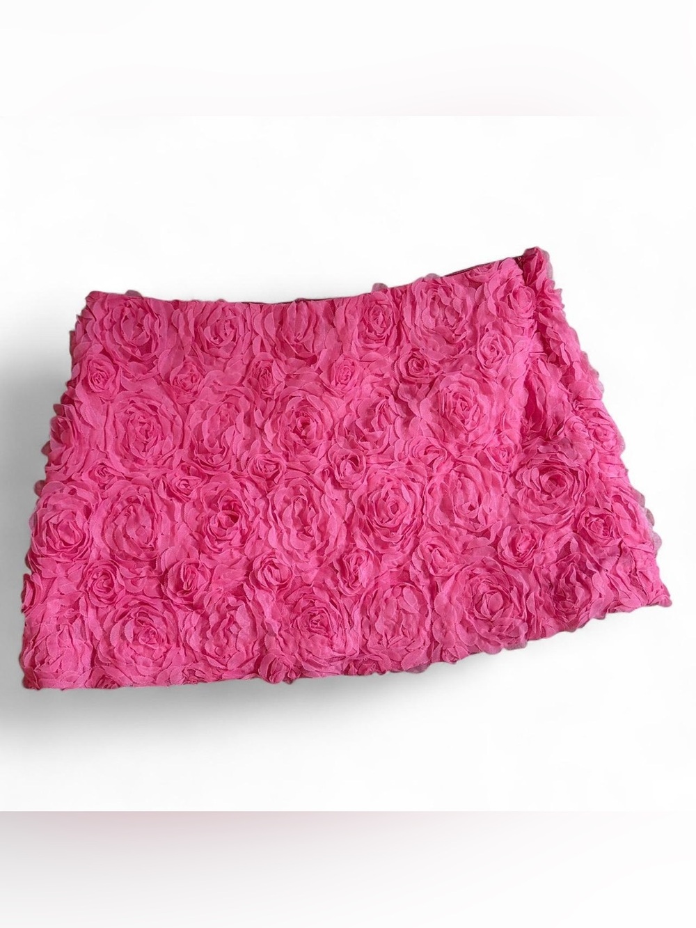 Urban Outfitters UO Lulu Textured Rosette Mini Skirt Pink